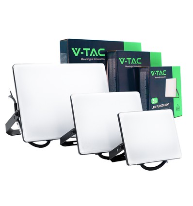 3 stk CCT lyskastersett - 30,50,100W, 3 lysfarger, matt front, arbeidslampe, utendørs