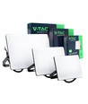 3 stk CCT lyskastersett - 30,50,100W, 3 lysfarger, matt front, arbeidslampe, utendørs