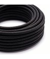 5m tekstilledning 2x0,75 mm² - 230V, sort