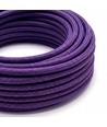 5m Stoffkabel 2x0,75 mm², tekstil - 230V, lilla