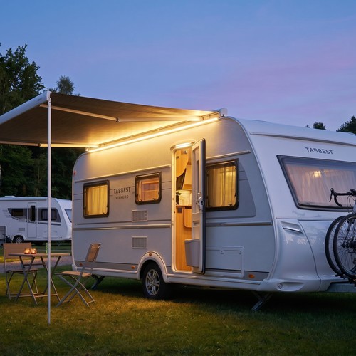 6m lysbånd til campingvogn, bobil, markise, fortelt - 12V strip, IP68 vanntett, 7,5W/m