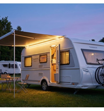 6m lysbånd til campingvogn, bobil, markise, fortelt - 12V strip, IP68 vanntett, 7,5W/m