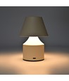 Oppladbar LED bordlampe - Krem, touch dimbar, 3-i-1, IP20 innendørs