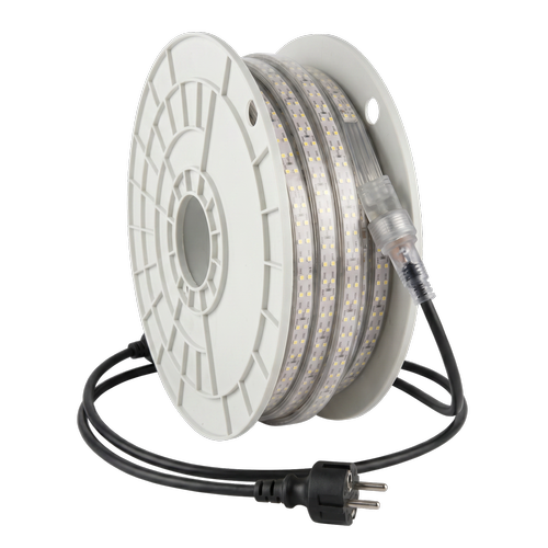 25m LEDlife arbeidslys LED strip på trommel - 230V, IP68, 168 LED/m, 9W/m, 1200 lm/m