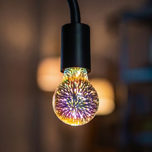 E27 3W LED-pære - A60, 3D stjerneeffekt