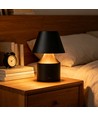 Oppladbar LED bordlampe - Sort, touch dimbar, 3-i-1, IP20 innendørs
