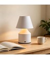 Oppladbar LED bordlampe - Hvit, touch dimbar, 3-i-1, IP20 innendørs
