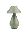 Oppladbar LED bordlampe - Grønn, Ø16cm, 21,5cm høy, touch dimbar, 3i1, IP20 innendørs