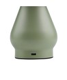Oppladbar LED bordlampe - Grønn, Ø16cm, 21,5cm høy, touch dimbar, 3i1, IP20 innendørs