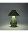 Oppladbar LED bordlampe - Grønn, Ø16cm, 21,5cm høy, touch dimbar, 3i1, IP20 innendørs