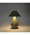 Oppladbar LED bordlampe - Grønn, Ø16cm, 21,5cm høy, touch dimbar, 3i1, IP20 innendørs