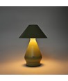 Oppladbar LED bordlampe - Grønn, Ø16cm, 21,5cm høy, touch dimbar, 3i1, IP20 innendørs