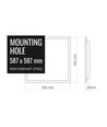 36W LED innfellingspanel - CCT, 3000K/4000K/6000K, hvit kant