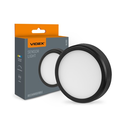 Oppladbar LED-lampe med bevegelsessensor - bærbar, innebygd sensor
