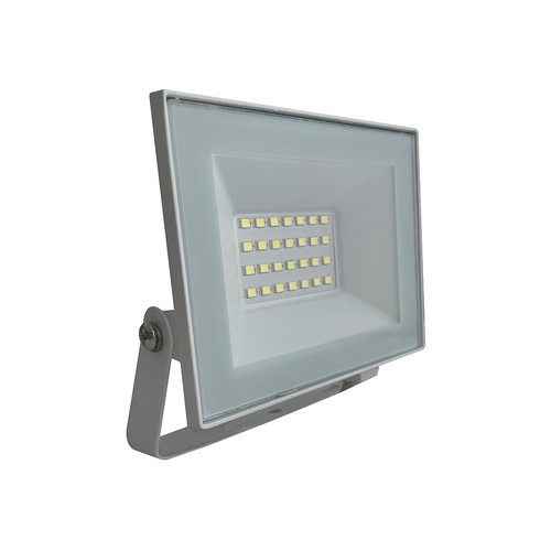 20W LED lyskaster - IP65, hvit utførelse, 6500K, utendørs