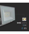 20W LED lyskaster - IP65, hvit utførelse, 6500K, utendørs