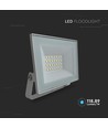 20W LED lyskaster - IP65, hvit utførelse, 6500K, utendørs