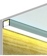 1m aluprofil SMART10 AC2/Z - Anodisert, påbygging, LED skinne