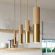 Lampeholder & takkopp, Designer - Tre og gull-look, 2m ledning