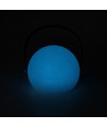 Oppladbar RGB LED bordlampe Ø13cm - Hvit, inkl. fjernkontroll, IP54 utendørs