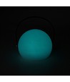 Oppladbar RGB LED bordlampe Ø13cm - Hvit, inkl. fjernkontroll, IP54 utendørs