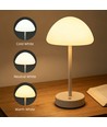 Oppladbar LED bordlampe Inne/ute - Hvit, touch dimbar, 3-i-1, IP20 innendørs
