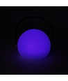 Oppladbar RGB LED bordlampe Ø13cm - Hvit, inkl. fjernkontroll, IP54 utendørs