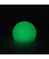 Oppladbar RGB LED bordlampe Ø13cm - Hvit, inkl. fjernkontroll, IP54 utendørs