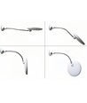 Sminkespeil med innebygd LED-lys - 3xAAA, sugekopp og arm