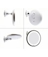 Sminkespeil med innebygd LED-lys - 3xAAA, sugekopp og arm