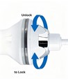 Sminkespeil med innebygd LED-lys - 3xAAA, sugekopp og arm