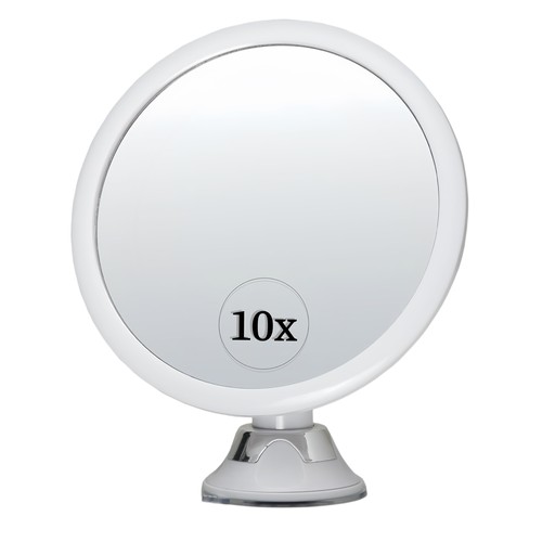 Sminkespeil med innebygd LED-lys - 3xAAA, sugekopp og arm