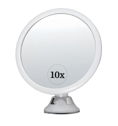 Sminkespeil med innebygd LED-lys - 3xAAA, sugekopp og arm