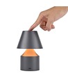 Oppladbar LED bordlampe - Grå, touch dimbar, 3i1, IP20 innendørs