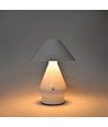 Oppladbar LED bordlampe - Hvit, Ø16cm, 21,5cm høy, touch dimbar, 3i1, IP20 innendørs