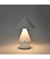 Oppladbar LED bordlampe - Hvit, Ø16cm, 21,5cm høy, touch dimbar, 3i1, IP20 innendørs