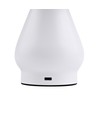 Oppladbar LED bordlampe - Hvit, Ø16cm, 21,5cm høy, touch dimbar, 3i1, IP20 innendørs