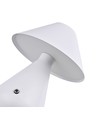 Oppladbar LED bordlampe - Hvit, Ø16cm, 21,5cm høy, touch dimbar, 3i1, IP20 innendørs