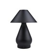 Oppladbar LED bordlampe - Sort, Ø16cm, 21,5cm høy, touch dimbar, 3i1, IP20 innendørs