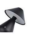 Oppladbar LED bordlampe - Sort, Ø16cm, 21,5cm høy, touch dimbar, 3i1, IP20 innendørs