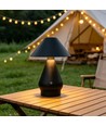 Oppladbar LED bordlampe - Sort, Ø16cm, 21,5cm høy, touch dimbar, 3i1, IP20 innendørs