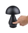 Oppladbar LED bordlampe - Sort, Ø15cm, 22cm høy, touch dimbar, 3-i-1, IP20 innendørs