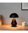 Oppladbar LED bordlampe - Sort, Ø15cm, 22cm høy, touch dimbar, 3-i-1, IP20 innendørs