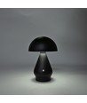 Oppladbar LED bordlampe - Sort, Ø15cm, 22cm høy, touch dimbar, 3-i-1, IP20 innendørs