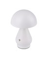 Oppladbar LED bordlampe - Hvit, Ø15cm, 22cm høy, touch dimbar, 3-i-1, IP20 innendørs