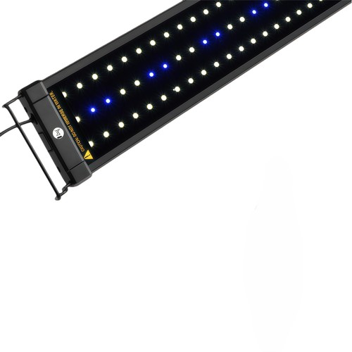 30-50 cm akvarie armatur - 6W LED, hvit/blå, justerbar