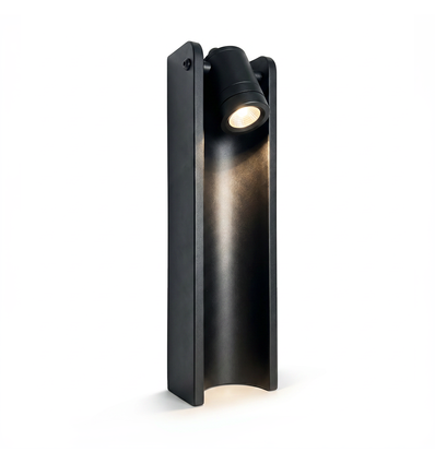 Sort justerbar hagelampe - 7,5W, 40 cm, IP65 utendørs, inkl. lyskilde
