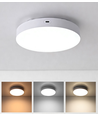 Oppladbar LED taklampe med sensor - Mikrobølgesensor, Ø20cm, 6W, CCT, Hvit