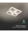 70W LED taklampe dimbar - CCT 3-i-1, hvit, inkl. fjernkontroll, dekorativ taklampe