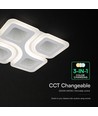 70W LED taklampe dimbar - CCT 3-i-1, hvit, inkl. fjernkontroll, dekorativ taklampe